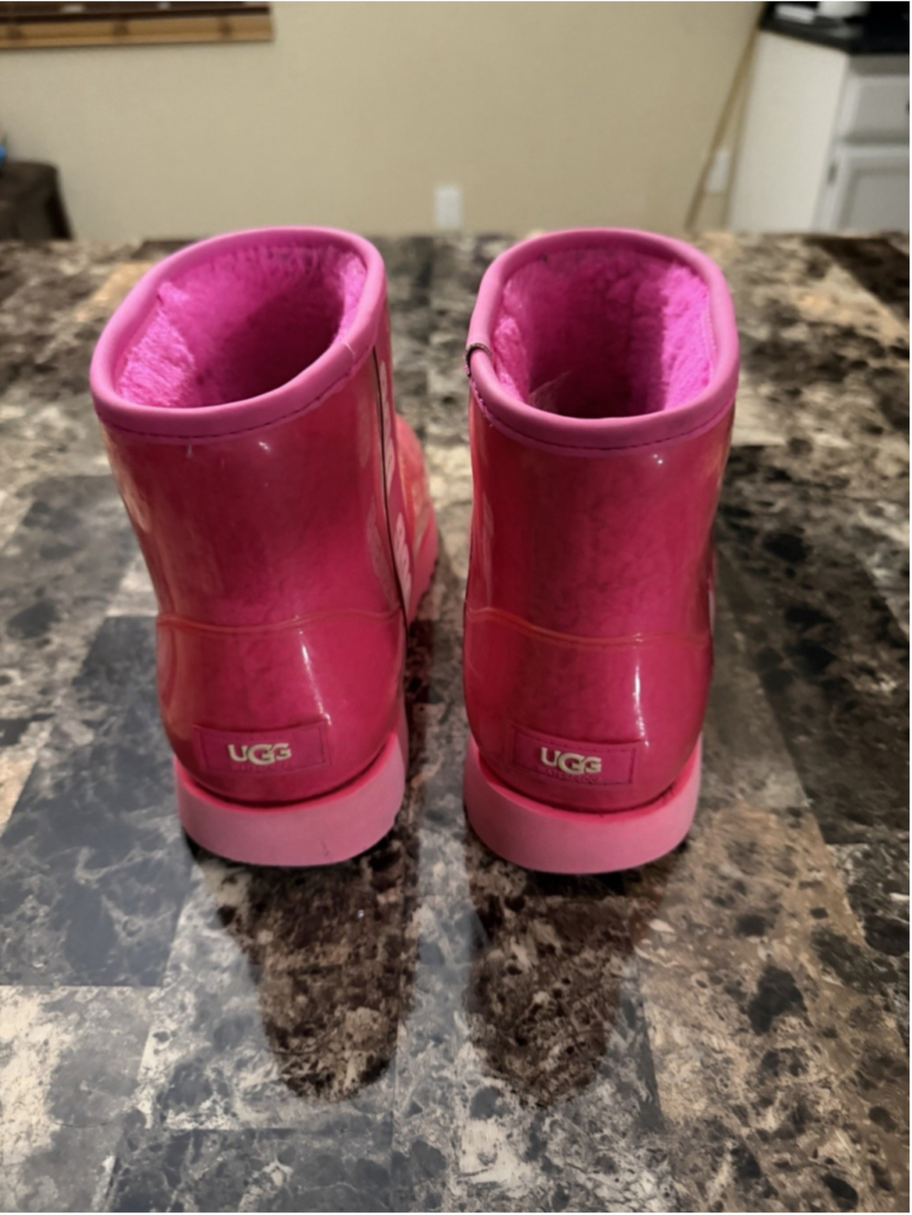 Ugg Classic Clear Mini Winter Snow Rain Boots Size 9 Pink - Picture 14 of 16
